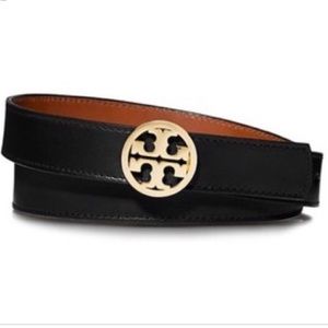 Tory Burch Black and Brown Reversible Belt